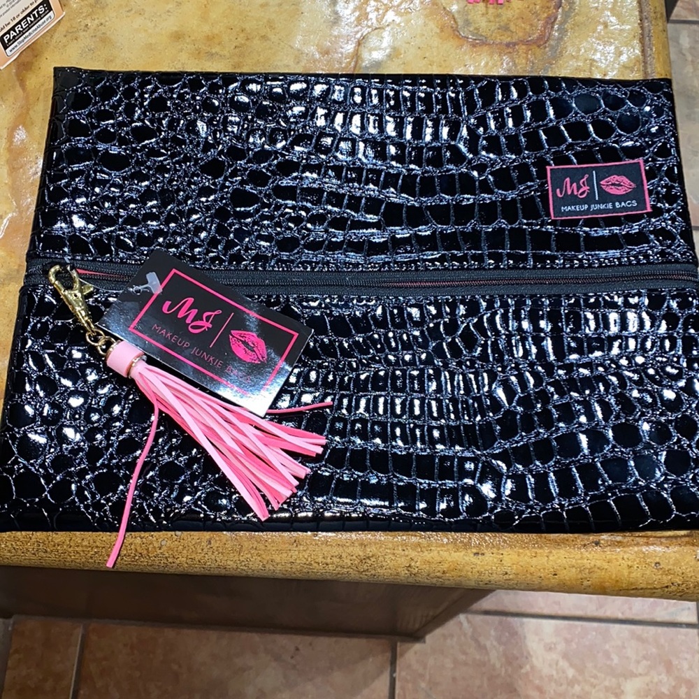 Makeup junkie cosmetic bag